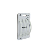 Set de 4 boutons de meuble Courbe zamack blanc - BAR PLUS