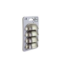 4 Poignées de meuble acier brossé 80x25mm - BAR PLUS