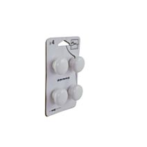 Set de 4 boutons de meuble Céramic Ø35 mm blanc  - BAR PLUS