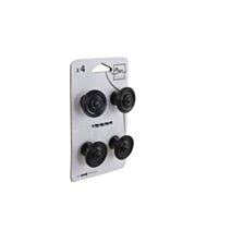 Set de 4 boutons de meuble zamack Ø35 mm noir mat - BAR PLUS