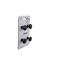 Set de 4 boutons de meuble zamack Ø25 mm noir mat - BAR PLUS