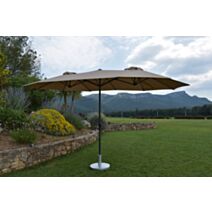 Parasol droit ovale Wide 4,6x2,7m Coloris taupe - GIVEX
