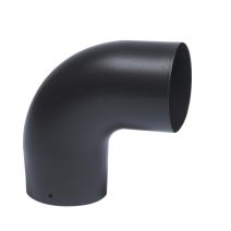 Coude émail noir mat 90° Ø125mm - TEN
