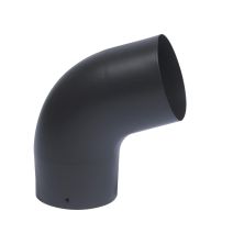 Coude sanpli 45° noir mat émail 153mm - TEN