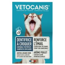 Vc dentifrice à croquer 30 comprimes chien