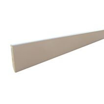 Plinthe Angle Vif Bord Arrondi M.D.F. Blanc 14X78 2m40
