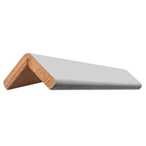 Angle M.D.F. Revêtu Papier Gris 1 Arrondi 23x23 2m40