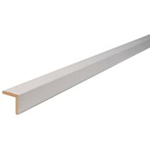 Baguette d'Angle Arrondi MDF Blanc 3,4x3,4cm L.2,44m