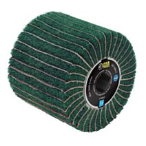 Brosse fibre synthétique et lamelles abrasives Ø120mm/L100mm