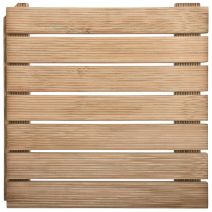 Dalle de Terrasse Auto Bloquante en Bois 50x50cm - CERLAND