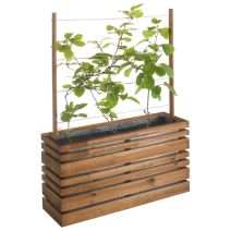 Bac à Fleurs Treillis en Bois Lign Z 100x30xH.130cm -CERLAND