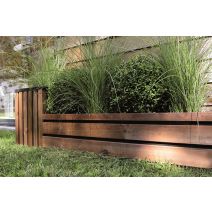 Bordure à Planter Lign-Z L100xH.23/43cm Teintée Marron - CERLAND