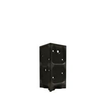 Support Poteau à Visser Plastique 9cm Noir - CERLAND