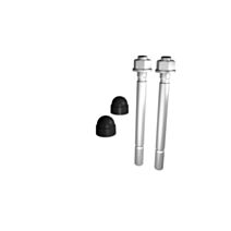 Chevilles M10x80 sol béton (x2) inox A4 + 2 bouchons black - KORDO