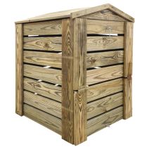 Composteur en bois avec toit 60x60x80cm