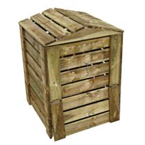 Composteur en bois avec toit 60x60x80cm