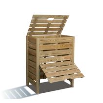 Composteur Bois 400 Litres 80x50xH.100cm- CERLAND