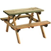 Table Pique Nique Wapiti 90x90xH.34/57cm - CERLAND