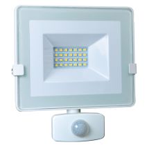 Projecteur LED First 20W avec détecteur coloris blanc 1400 lumens - TIBELEC