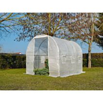 Serre tunnel Toile blanche 6m² 6 fenêtres - ALTONA