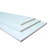 Tablette blanche mélaminée 200 x 50 x 16 mm - ACTIBOIS