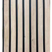 2 panneaux décoratifs MDF 250x28,7x2cm Chêne naturel fond noir