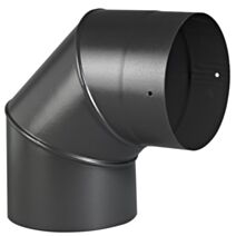 Coude 3 parties 90° émail noir mat Ø150mm - TEN