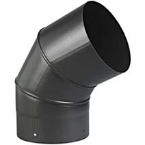 Coude 45° sans pli Rigide Email Noir Mat Ø15cm