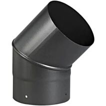 Coude 45° sans pli Rigide Email Noir Mat Ø13,9cm