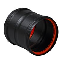 Tuyau 12cm f/f émail noir d80mm+2 joints - TEN