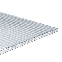 PLAQUE PLANE ALVEOLAIRE EN POLYCARBONATE 10 MM pour couverture et bardage de Pergolas, Auvents, Carports, Vérandas - ONDUCLAIR PCMW