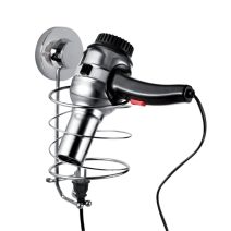 Porte séche cheveux fix chrome métal chrome / abs