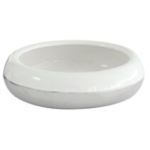 Gobelet tic tac blanc / chrome céramique