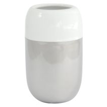 Distributeur de savon tic tac blanc / chrome céramique