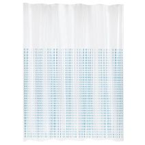 Rideau de douche 180x200 stria bleu vivid peva depoli