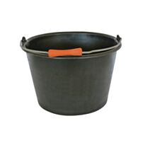 Seau plastique noir évasé 16L avec poignées - MONDELIN