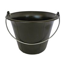 Seau plastique noir 11L, anse 5,3 mm - MONDELIN