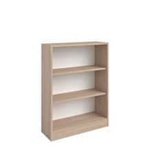 Bibliothèque Melly Chêne Brooklyn Blanc 79x104x28cm - PARISOT