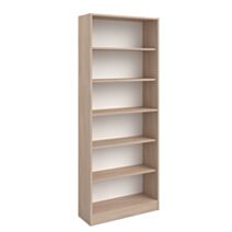 Bibliothèque Melly Chêne Brooklyn Blanc 79x198x28cm - PARISOT