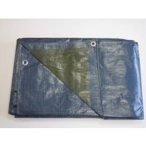 Bâche de protection multiusage lourde 2x3m bleu/vert