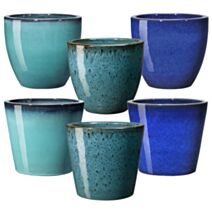 Pot pour plantes Ø36cm bleu azulejos - DEROMA
