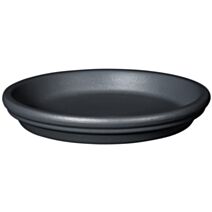 Soucoupe BigBand Cendre Terre Cuite Epoxy Ø12,9cm h2,5cm Noir - DEROMA