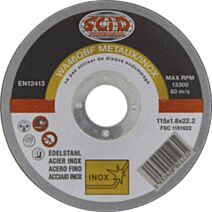 Disque à tronconer inox Ø115 - SCID