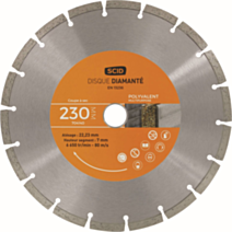 Disque diamanté polyvalent Ø230mm - SCID