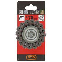 Brosse coupe mèches acier torsadées Ø 70 mm - SCID