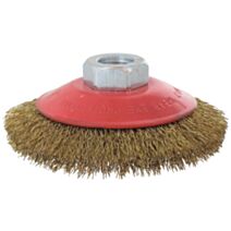 Brosse cuvette fils acier laitonné ondulés Ø90mm - SCID