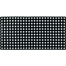 Tapis extérieur grattant Domino caoutchouc 150x100cm noir - CORYL