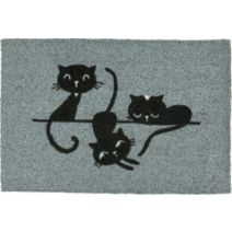 Tapis abrité brossant Pur Coco chats 60x40cm - CORYL