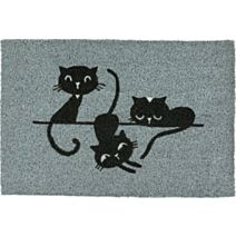 Tapis abrité brossant Pur Coco chats 60x40cm - CORYL