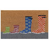 Tapis d'entrée abrité Coco Folie Boots 75x45cm